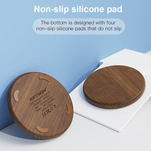 Wooden 10W Qi Fast Wireless Charger
